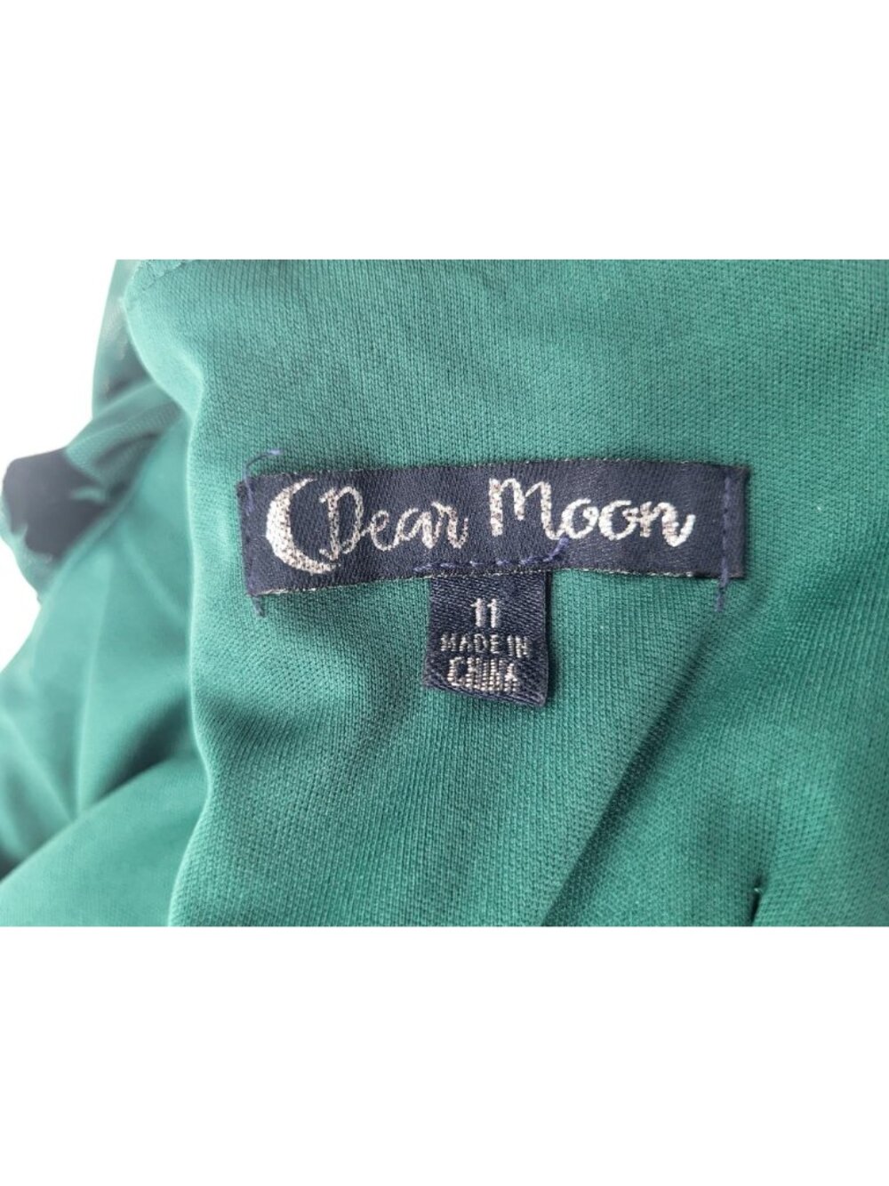 Dear Moon 11 Mini Ruched Emeral Green Black Velvet Mini Dress Whimsigoth Fairy - Picture 7 of 8